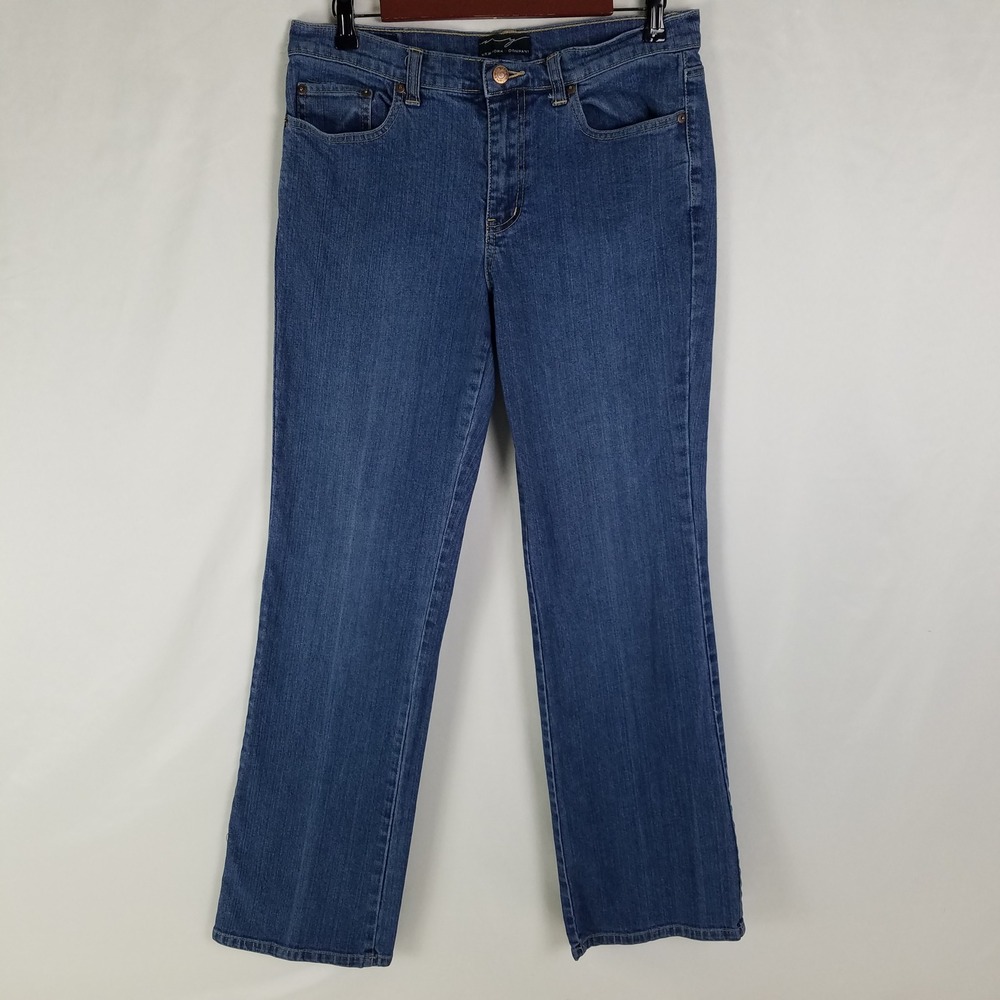 New York‎ Company Jeans Womens Size 10 Average Blue Denim Straight Leg Casual